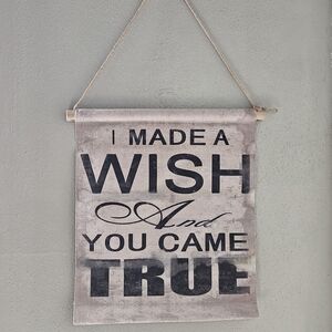 Creative Co-Op Inspirational Wall Hanging - Black and Gray